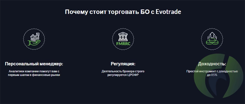 Описание преимуществ Evotrade